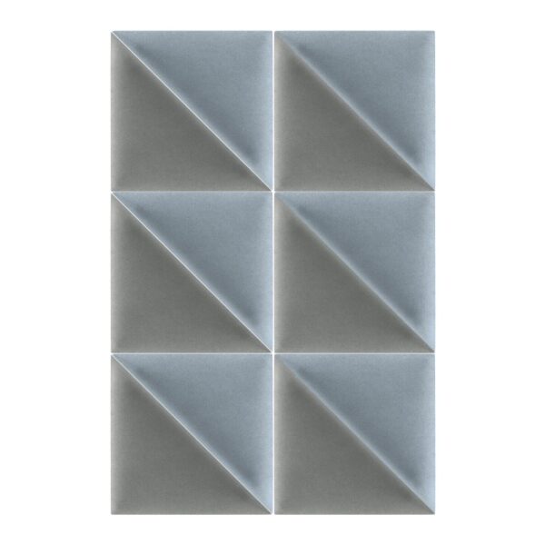 Panou decorativ tapițat Mollis gri 30 x 30 cm, 2 buc/set - imagine 5