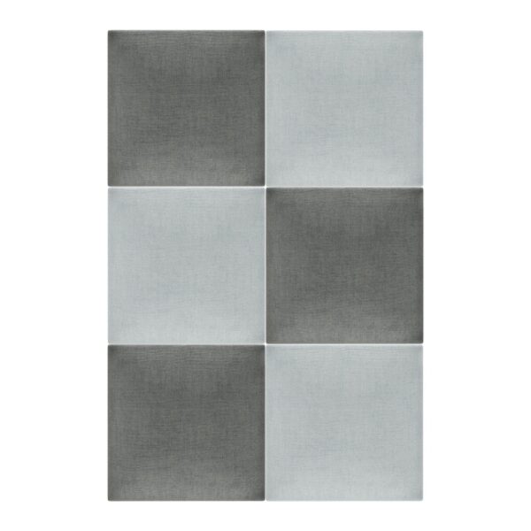 Panou decorativ tapițat Mollis gri deschis 30 x 30 cm - imagine 7