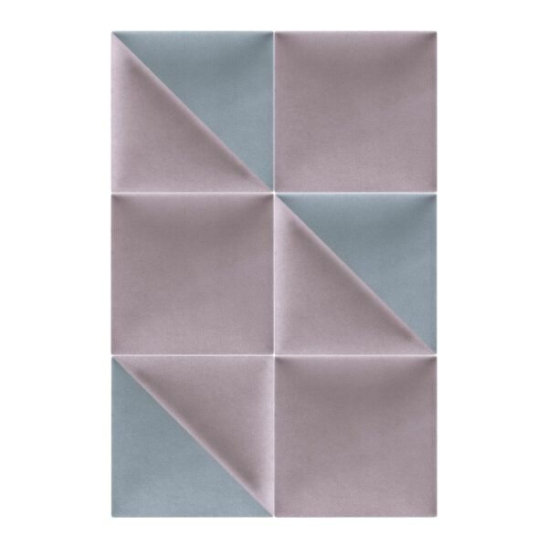 Panou decorativ tapițat Mollis roz 30 x 30 cm - imagine 3