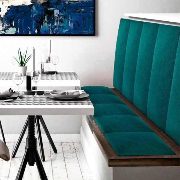 Panou decorativ tapițat Mollis turquoise 30 x 60 cm - imagine 3