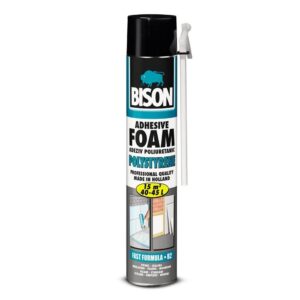 Polystirene Foam Adeziv poliuretanic pentru polistiren Bison cu aplicator 750ml