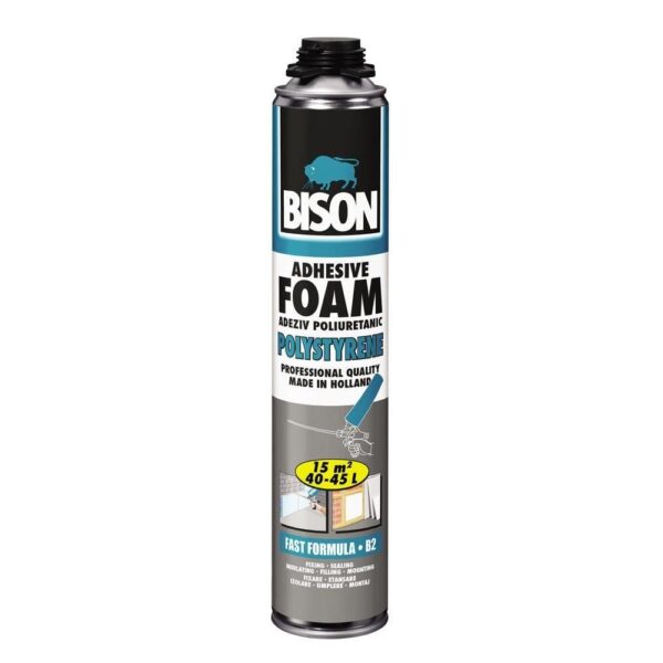 Polystirene Foam Adeziv poliuretanic pentru polistiren pentru pistol 700ml Bison