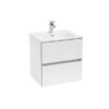 Set mobilier de baie alb Unik Cube 63.5 cm