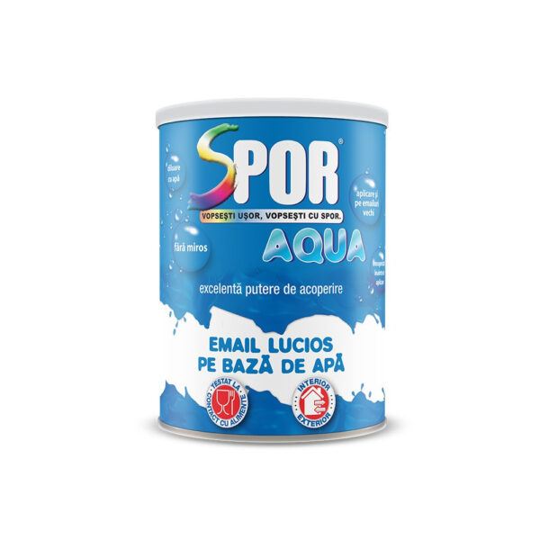 Email lucios pe baza de apa Spor Aqua alb 2,5 l
