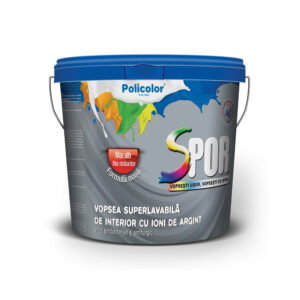 Spor vopsea superlavabilă pentru interior cu ioni de argint 8,5 l