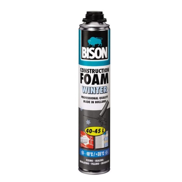 Spumă poliuretanică profesională pentru iarnă Bison 750 ml