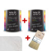 Pachet Magic Efect vopsea cu efect Dune de nisip Absolute White 10 - 1+1 gratuit + pensula