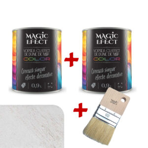 Pachet Magic Efect vopsea cu efect Dune de nisip Absolute White 10 - 1+1 gratuit + pensula