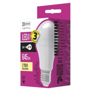 Bec led normal A60 8W E27 3000K