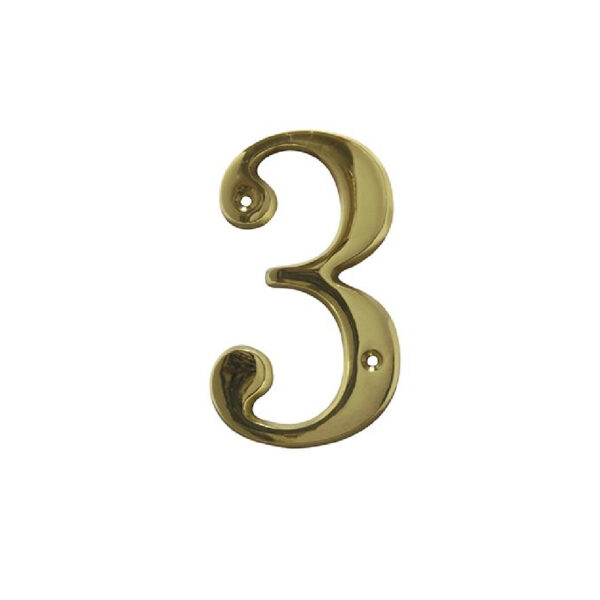 Numar 3 pentru usa 5 cm alama