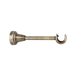 Consolă fier forjat simplă cu suport auriu-antic 20 mm, 2 buc/set