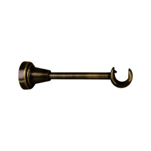 Consolă fier forjat simplă cu suport negru-auriu 20 mm, 2 buc/set