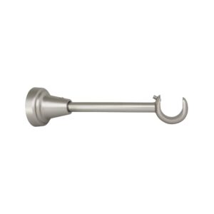 Consolă fier forjat simplă cu suport nichel-satinat 20 mm, 2 buc/set