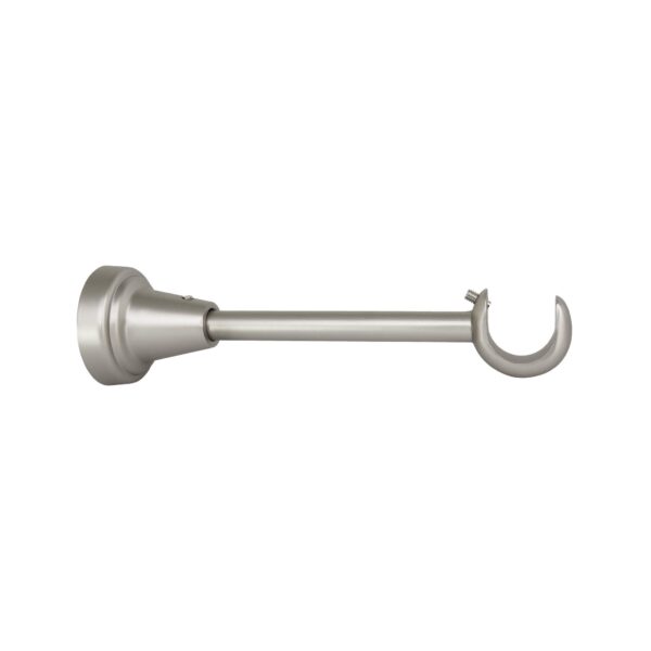 Consolă fier forjat simplă cu suport nichel-satinat 16 mm, 2 buc/set