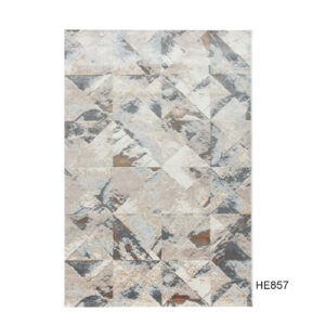 Covor modern 200x300 cm gri / crem / maro /  Efes