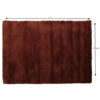 Covor pufos 140 x 200 cm bordo / maro Luma - imagine 3