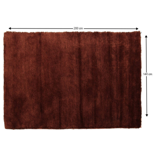 Covor pufos 140 x 200 cm bordo / maro Luma - imagine 3
