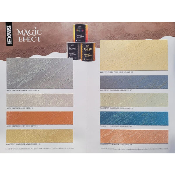Pachet Magic Efect vopsea cu efect Dune de nisip Electric Blue, 0.9 l 1+1 gratuit + pensula - imagine 4