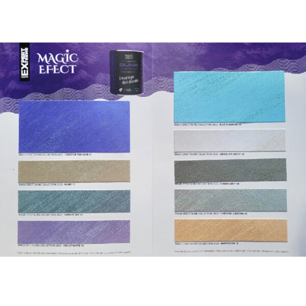 Pachet Magic Efect vopsea cu efect Dune de nisip Electric Blue, 0.9 l 1+1 gratuit + pensula - imagine 3