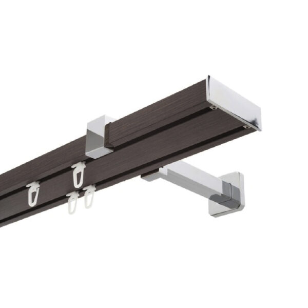 Galerie aluminiu dubla wenge 240 cm C14 cm