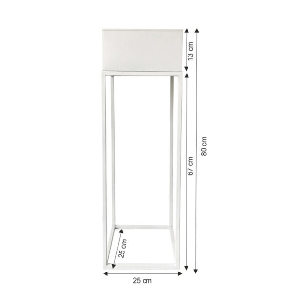 Ghiveci de flori din metal multifuncţional gri închis/alb Indize TYP 1 WL4211 - imagine 2