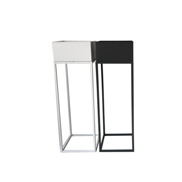 Ghiveci de flori din metal multifuncţional gri închis/alb Indize TYP 1 WL4211 - imagine 3