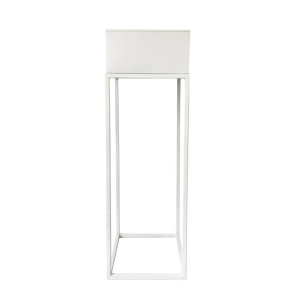 Ghiveci de flori din metal multifuncţional gri închis/alb Indize TYP 1 WL4211