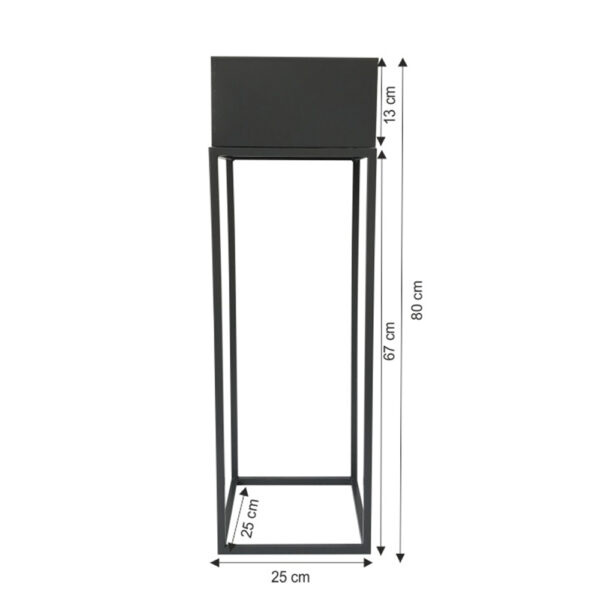 Ghiveci de flori din metal multifuncţional gri închis/alb Indize TYP 1 WL4211 - imagine 5