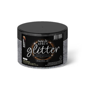 Sclipici / Glitter magic argintiu / multicolor150 gr. G6 pentru vopsele si efecte decorative