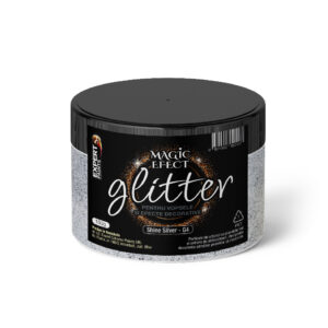 Sclipici / Glitter argintiu 150 gr. G4 pentru vopsele si efecte decorative