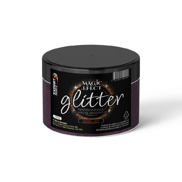 Sclipici / Glitter mov / visiniu / garnet 150 gr. G10 pentru vopsele si efecte decorative