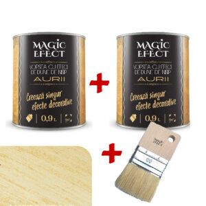 Pachet Magic Efect vopsea cu efect Dune de nisip Golden Flame 02 - 1+1 gratuit + pensula