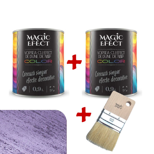 Pachet Magic Efect vopsea cu efect Dune de nisip Ice Fucsia C24 - 1+1 gratuit + pensula