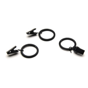 Inel cu clemă fier forjat negru 16 mm, 10 buc/set