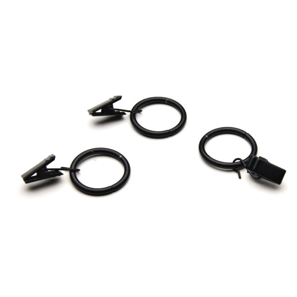 Inel cu clemă fier forjat negru 16 mm, 10 buc/set