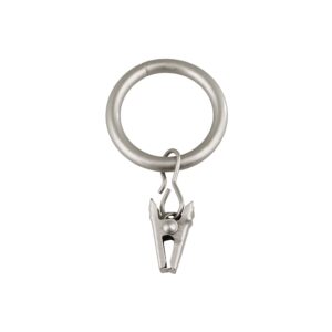 Inel cu clemă fier forjat nichel-satinat 20 mm, 10 buc/set