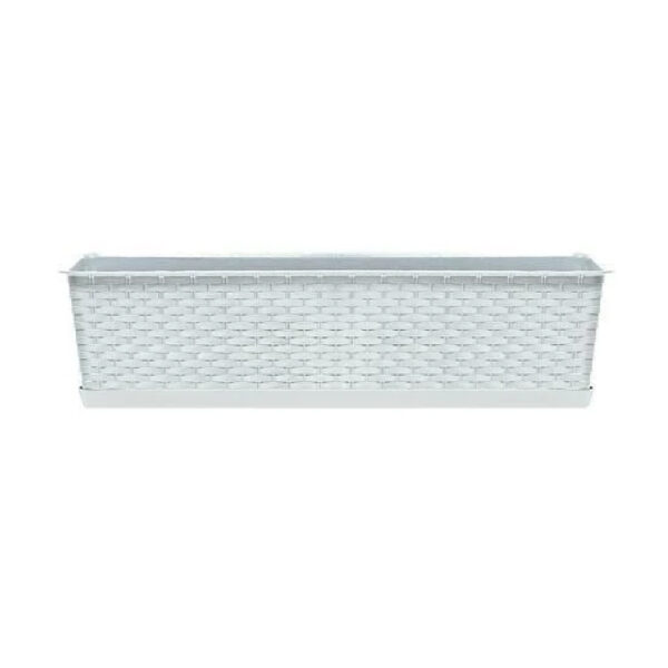 Jardiniera Ratolla Case 68.5x17.3x15 cm alb