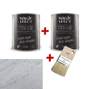 Pachet Magic Efect vopsea cu efect Dune de nisip Silver Sand 01 - 1+1 gratuit + pensula