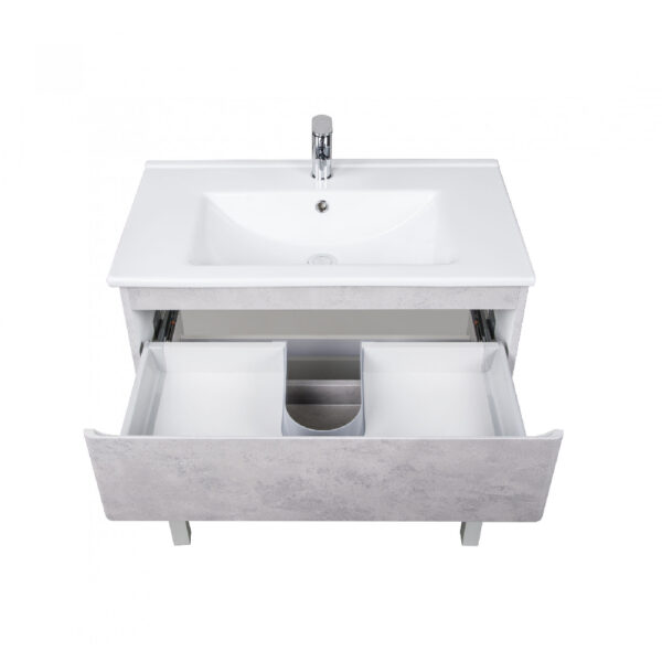Set mobilier de baie gri 80 cm Premium Palermo - imagine 2