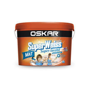 Lavabila interior Oskar Superweiss Satin rezistent la mucegai 8.5 L