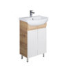 Set mobilier de baie alb / stejar 50 cm Oslo Wood