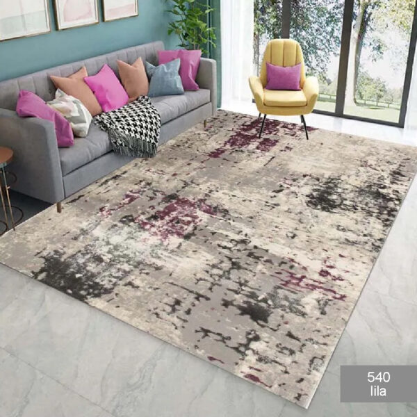 Covor modern 1,25 x 2,00 m galben / gri / maro / rosu /roz / turcoaz / verde Rose - imagine 13
