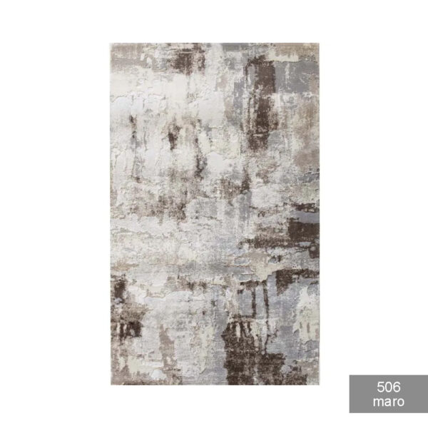 Covor modern 0,80 x 1,50 m galben / gri / maro / rosu /roz / turcoaz / verde Rose - imagine 9