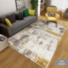 Covor modern 1,50 x 2,30 m galben / gri / maro / rosu /roz / turcoaz / verde Rose - imagine 20