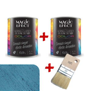 Pachet Magic Efect vopsea cu efect Dune de nisip Royal Blue 06 - 1+1 gratuit + pensula