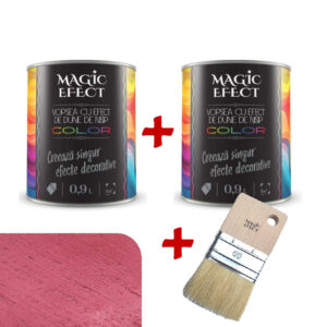 Pachet Magic Efect vopsea cu efect Dune de nisip Ruby Red C19 - 1+1 gratuit + pensula