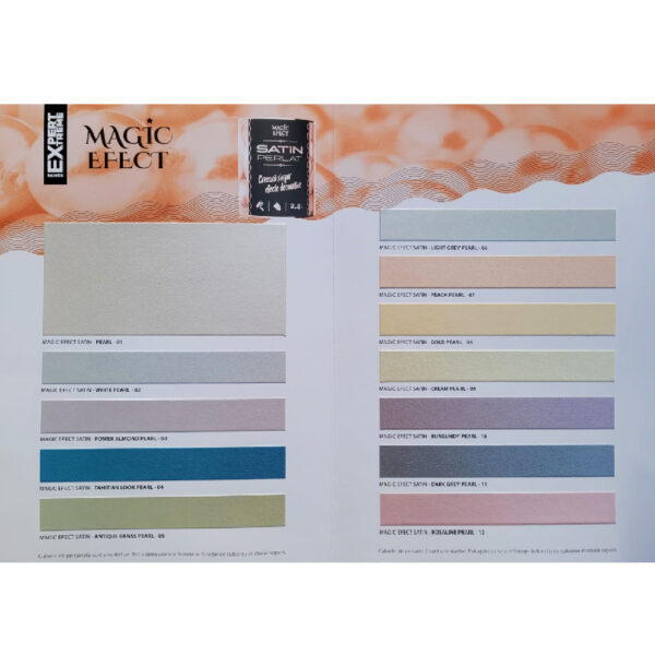 Vopsea decorativa Magic Efect Satin perlat 01 Pearl 2.4 L 1+1 GRATUIT - imagine 2