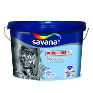 Savan Vopsea ultra-lavabilă pentru baie și bucătărie, ultra rezist cu teflon albă 4 l