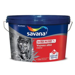Vopsea Savana ultra-lavabilă albă interior ultra rezist cu teflon 2,5 l