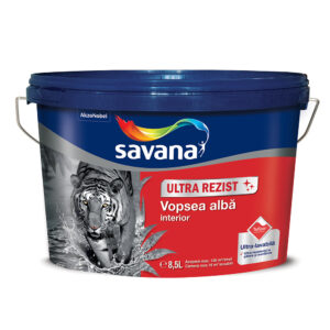 Vopsea Savana ultra-lavabilă albă interior ultra rezist cu teflon 8,5 l